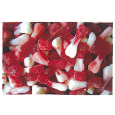 Spain Red And White Dog Bone Sugar Lollies 2KG