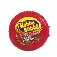 Hubba Bubba Bubble Tape Seriously Strawberry 12 Pcs