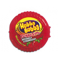Hubba Bubba Bubble Tape Seriously Strawberry 12 Pcs