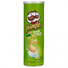 Pringles Potato Chips Sour Cream & Onion 134G 18 Pcs